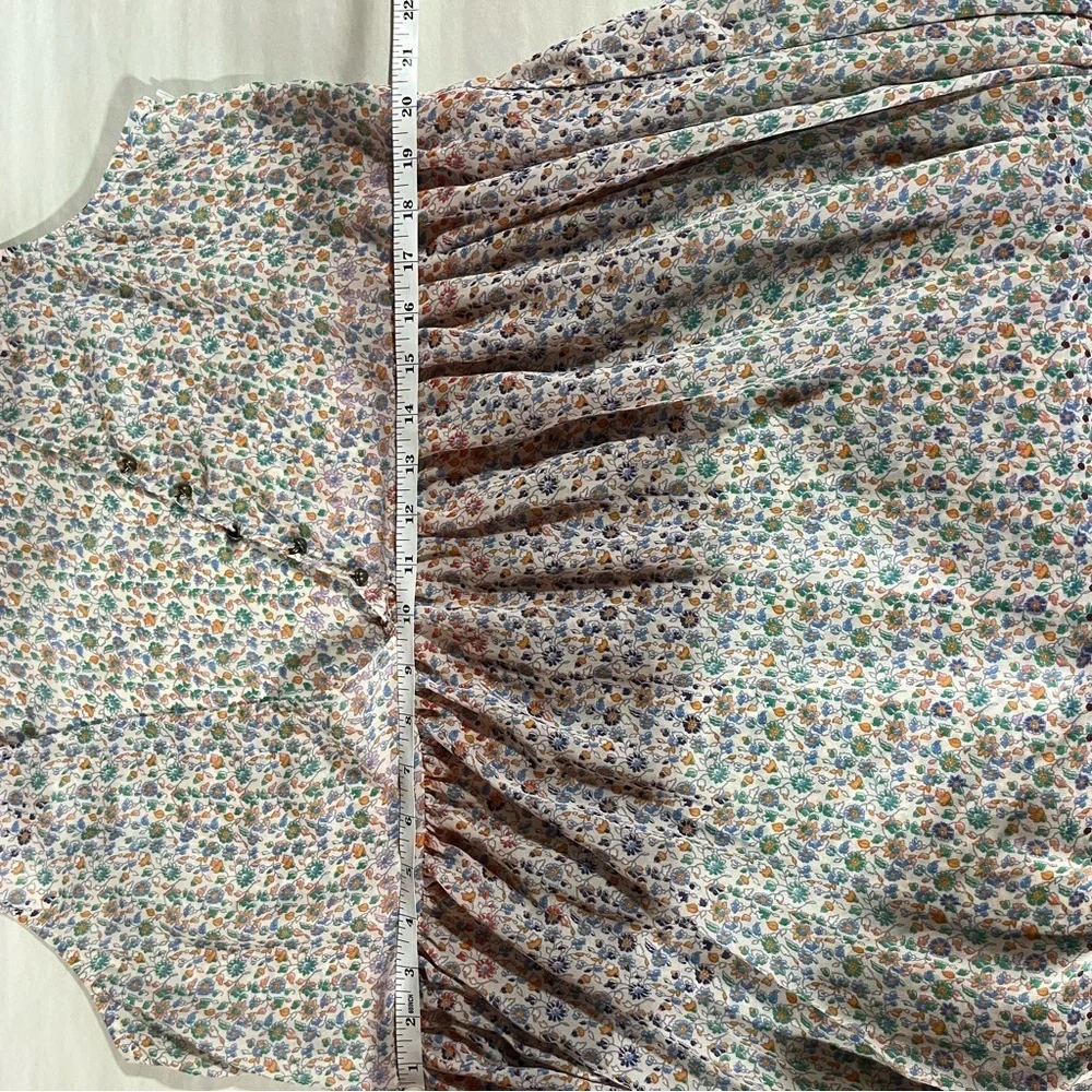 Anthropologie Maeve Violetta Sheer Floral Sleeveless Summer Dress - Picture 15 of 16